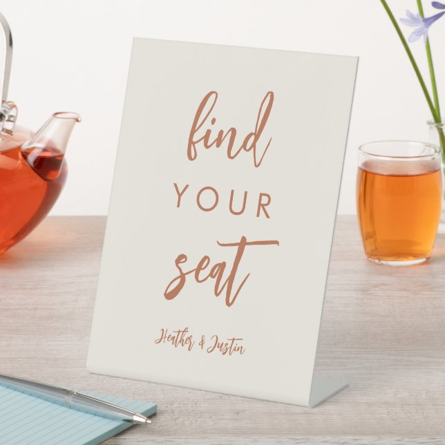 Boho Dessert Find Your Seat Wedding Seating Sign (In SItu)