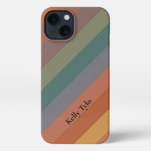 Boho Diagonal Stripes iPhone 13 Case