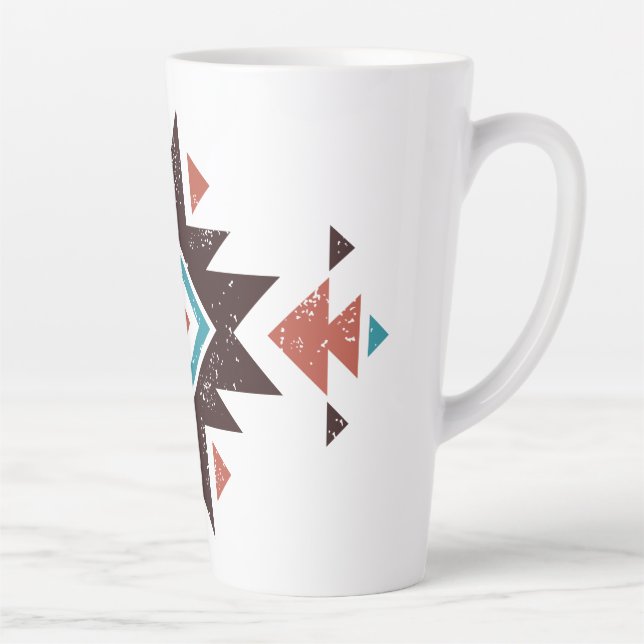Boho Diamond Emblem Latte Mug (Right)
