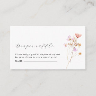 Boho Diaper Raffle Baby Shower Enclosure Card