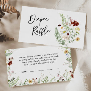 Boho Diaper Raffle Baby Shower Enclosure Card