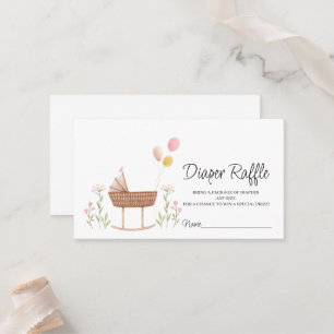 Boho Diaper Raffle Baby Shower Game Enclosure Card