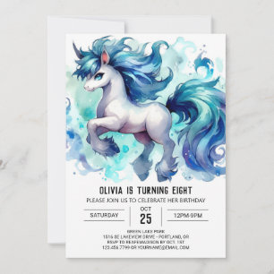 Boho Digital Horse Birthday Invitation