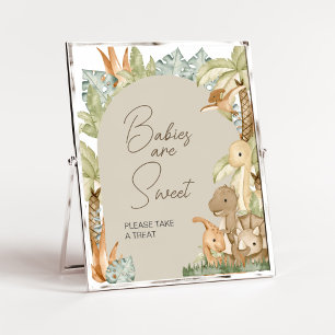 Boho Dinosaur Baby Shower Babies are Sweet Poster