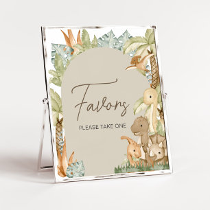 Boho Dinosaur Baby Shower Favors Poster