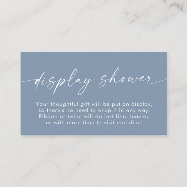 Boho Display Shower Card | Blue Boy Baby Shower (Front)