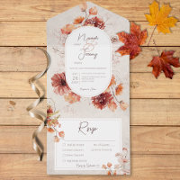 Boho Distressed Cream Fall Floral Three Dinner