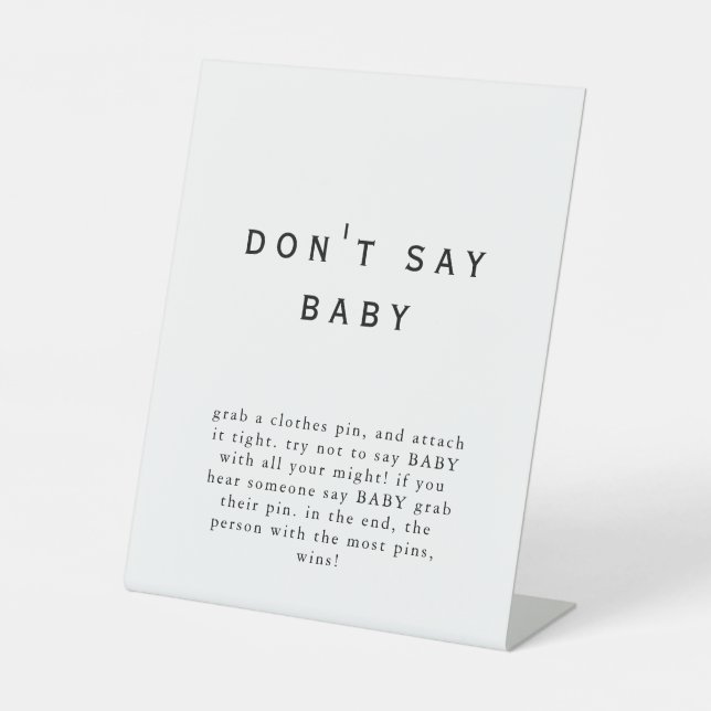 Boho Don’t Say Baby Game Shower Sign (Front)