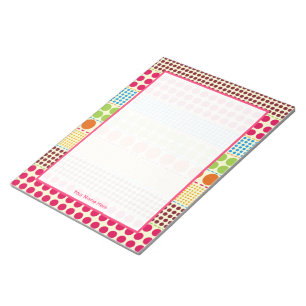 Boho Dots Personalised Notepad