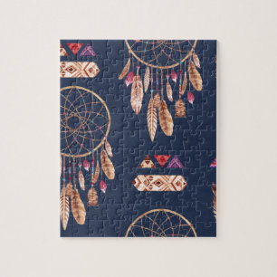 Boho Dream Catcher Pattern Jigsaw Puzzle