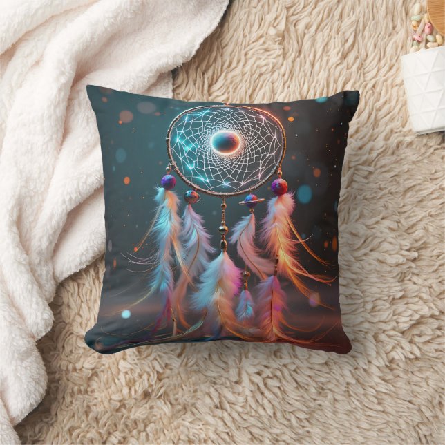 Boho Dream Catcher Throw Pillow Home Decor (Blanket)