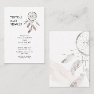Boho Dream Catcher Virtual Baby Shower Card