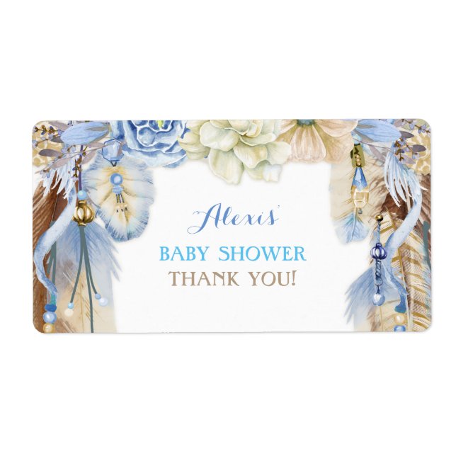 Boho Dream Catcher Water Bottle Gift Thank You (Front)