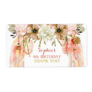 Boho Dream Catcher Water Bottle Gift Thank You