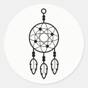 Boho Dream Catcher, Wedding Native American Tribal Classic Round Sticker