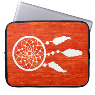 Boho Dreamcatcher Vibrant Orange Laptop Sleeve