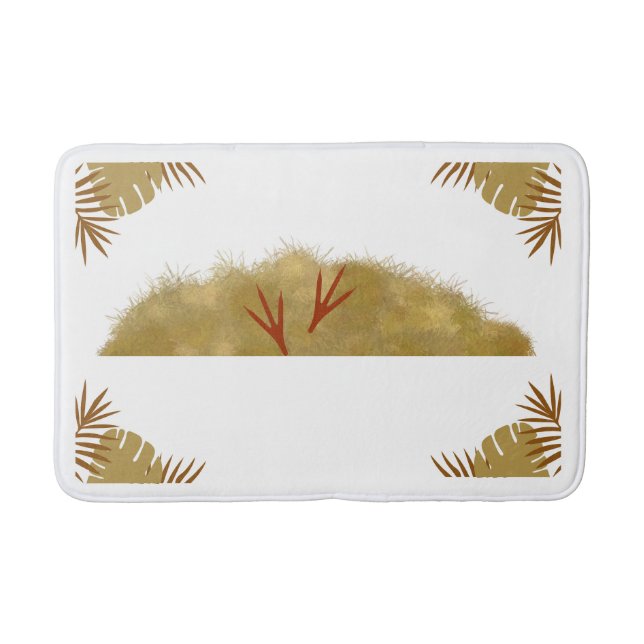 Boho Dried Grass Bathmat – Rustic Bohemian Design (Front)