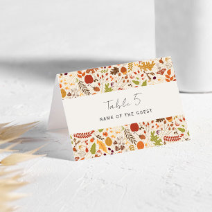 Boho Dried Rustic Floral Falls Wedding Place card
