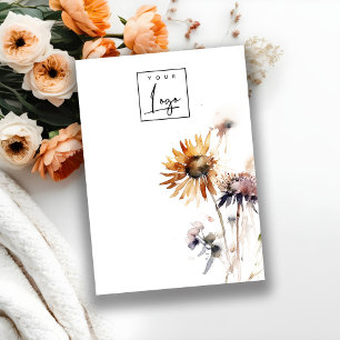 Boho Dry Wildflower Logo Blank Jewellery Display Business Card