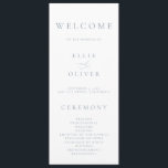 Boho Dusty Blue Elegant 1 Minimalist Wedding Programme<br><div class="desc">Beautiful boho,  minimalist and classic,  our Dusty Blue Minimalist Wedding Program will be beautiful for your order of service. Fully customisable with all of your wedding program information.</div>