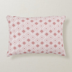 Boho Dusty Rose Tribal Geometric Aztec Pattern Decorative Cushion