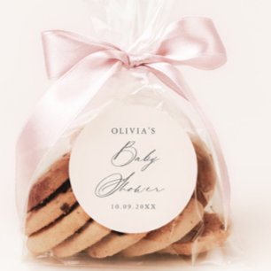 Boho Earth Tone Baby Shower Classic Round Sticker