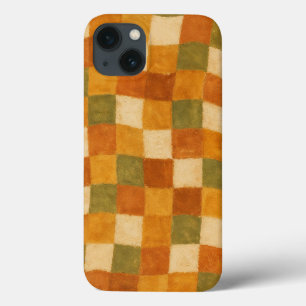 Boho Earth Tone Chequered Pattern iPhone 13 Case