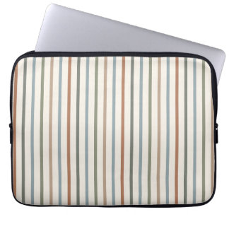 Boho Earth Tone Vertical Stripes Minimalist Patter Laptop Sleeve