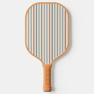 Boho Earth Tone Vertical Stripes Minimalist Patter Pickleball Paddle