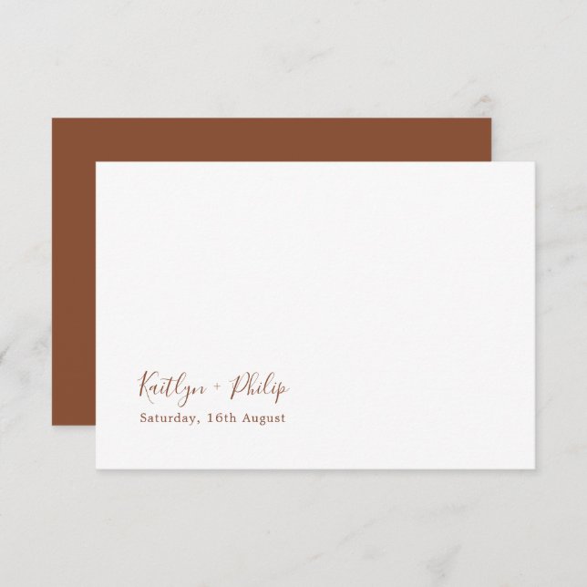 Boho Earthy Botanical Elegant Ivory Thank You Card (Front/Back)