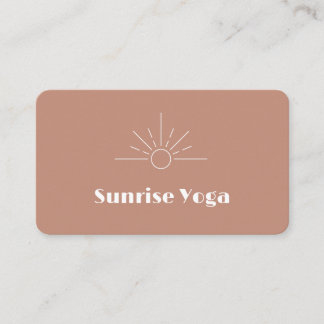 Boho Earthy Modern Custom Logo  Business Card