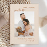 Boho Earthy Photo Save The Dates Cards<br><div class="desc">Boho Earthy Tone Photo Save The Date Cards</div>