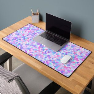 Boho Eclectic Colourful Pastel Sprinkle Mosaic Desk Mat