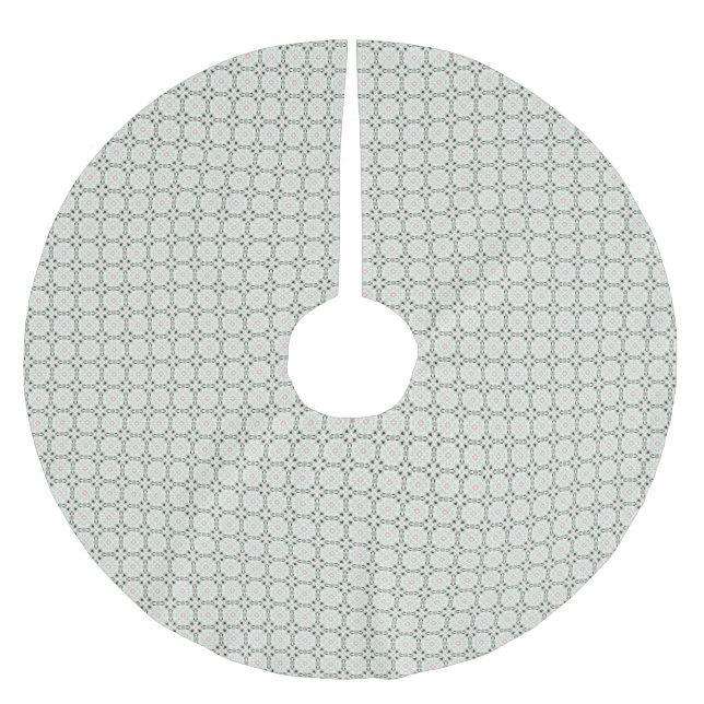 Boho Eclectic Intricate Delicate Christmas Pattern Brushed Polyester Tree Skirt (Front)