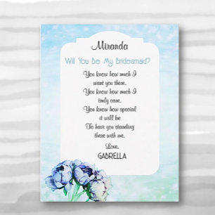 BOHO Elegance! Will you be my Bridesmaid card
