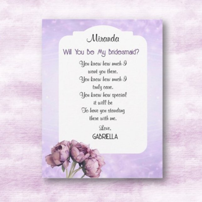 BOHO Elegance! Will you be my Bridesmaid card (Creator Uploaded)