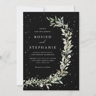 Boho Elegant Bohemian Watercolor Greenery Wedding  Invitation