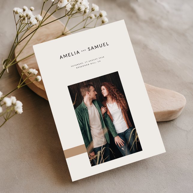 Boho Elegant Minimalist Wedding Invitation (Creator Uploaded)