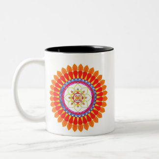 Boho Elegant Rhythmic Euphoria  Two-Tone Coffee Mug