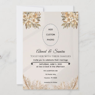 Boho Elegant  Rustic Floral Wedding Save the Date