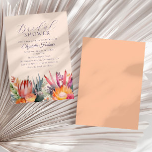 Boho Elegant Watercolor Floral Bridal Shower Invitation