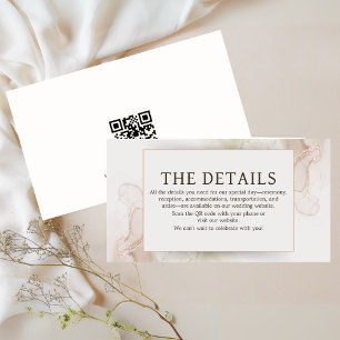 Boho Elegant Wedding Details Enclosure Card