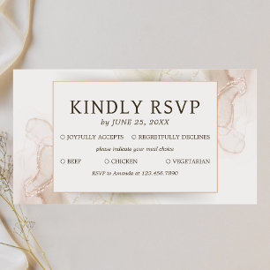 Boho Elegant Wedding RSVP  Enclosure Card