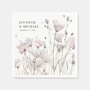 Boho Elegant Wildflower Wedding Napkin