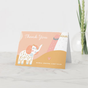 Boho Elephant Thank You Card