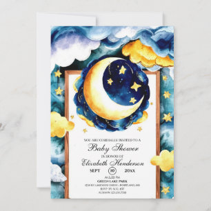 Boho Enchanted Celestial Baby Shower Invitation