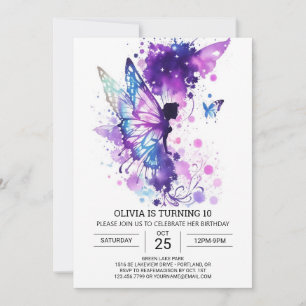 Boho Enchanted Children's Fairy Birthday Invitation