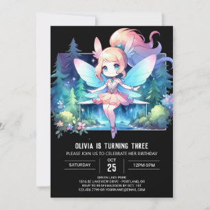 Boho Enchanted Fairy Birthday Invitation