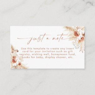 Boho Enclosure Card Terracotta Just A Note Card
