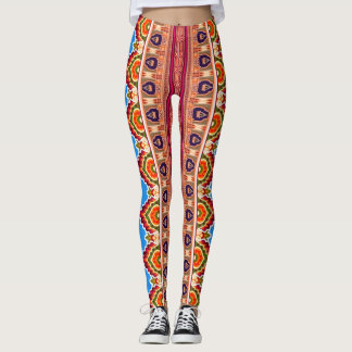 Boho Ethnic Mandala Pattern Colourful Women Leggin Leggings